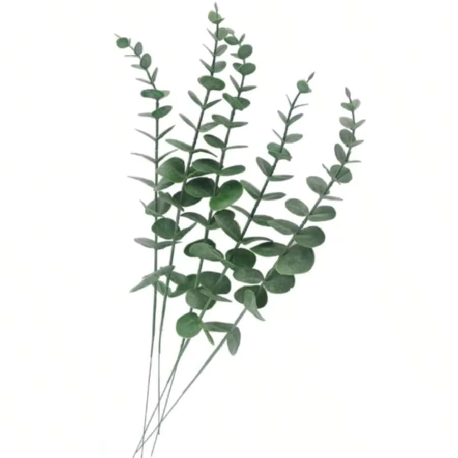 5Pcs Artificial Eucalyptus Leaves, Faux Flower Bouquet Decoration For Dining Table Coffee Table Artificial Flower Decor Wedding Mother's Day Gift Artificial Flower Outdoor Decoration Floral Arrangement Home Decor