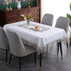 A Retro Simple And Fresh Jacquard Embroidered Lace Trimmed Square Tablecloth, Paired With A Dining Table, Coffee Table, And Cabinet For Daily Dining, Festivals, Weddings, Afternoon Tea, Coffee Tables, Living Rooms, And Tea Parties
